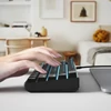 Kép 6/11 - OUTEMU USB vezetékes 61 gombos mechanikus billentyűzet LED háttérvilágítással támogatja a hot swap gombot - Fekete-piros