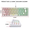Kép 9/19 - HXSJ V200 vezetékes K68 RGB Streamer mini Gaming billentyűzet - Fehér