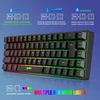 Kép 14/19 - HXSJ V200 vezetékes K68 RGB Streamer mini Gaming billentyűzet - Fehér