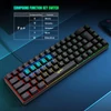 Kép 17/19 - HXSJ V200 vezetékes K68 RGB Streamer mini Gaming billentyűzet - Fehér
