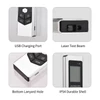 Kép 8/11 - Mini Távolság Kijelző M/In/Ft Térfogat/Terület/Pythagorean mérés Távolságmérés LED fénnyel USB újratölthető digitális mérőszalag - Fekete