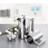 Kép 2/12 - French Press kávéfőző rozsdamentes acél duplafalú szigetelt edény - 350ml