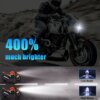 Kép 8/8 - 5,75 hüvelykes motorkerékpár LED-es fényszóró távolsági tompított fényű fehér fénnyel