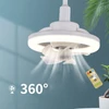 Kép 9/9 - Szabályozható mennyezeti ventilátor E27 LED csillárral, 360°-os forgásirány távirányítóval, 3 szélsebesség, konyhába, nappaliba (48W)