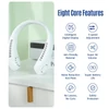 Kép 4/11 - 5 fokozatú USB-s nyaki, lapátnélküli ventilátor digitális kijelzővel, 2600 mAh kapacitással - Fehér