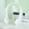 Kép 8/11 - 5 fokozatú USB-s nyaki, lapátnélküli ventilátor digitális kijelzővel, 2600 mAh kapacitással - Fehér