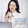 Kép 4/9 - 5 fokozatú USB-s nyaki, lapátnélküli ventilátor digitális kijelzővel, 2600 mAh kapacitással - Zöld