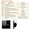 Kép 3/13 - Tuya WiFi Intelligens Beltéri Központi légkondicionálás termosztát padlófűtés Minden az egyben Hőmérséklet szabályozó Digitális Kijelző APP vezérlés - Fekete