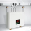 Kép 8/10 - Azonnali 3 kW-os mini elektromos, tartály nélküli vízmelegítő, falra szerelhető LED kijelzővel, 3 fokozatú hőmérséklet-beállító távirányító - Fehér