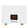 Kép 1/10 - Azonnali 3 kW-os mini elektromos, tartály nélküli vízmelegítő, falra szerelhető LED kijelzővel, 3 fokozatú hőmérséklet-beállító távirányító - Fehér