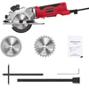 Kép 4/6 - 120V 580W 115MM mini körfűrész 24 és 48 TCT penge lézervezető fa PVC csővágáshoz