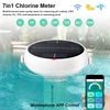 Kép 5/16 - WiFi Intelligens 7 az 1-ben PH ORP EC Összes oldott szilárdanyag sótartalom Hőmérséklet Klór teszt mérő úszómedence víztesztelő online elemző napenergiával működő