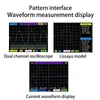 Kép 12/12 - Kompakt hordozható digitális oszcilloszkóp 50M mintavételezési frekvencia 10m analóg sávszélesség Lissajous minták 6A áram hullámforma mérés kétcsatornás - host + USB kábel + 2db Alligátor kábel