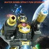 Kép 3/5 - JC09 2,4G távirányítós robot négykerék-meghajtású vízbomba spray-robot játék fényzenével (1 távirányító) - Arany