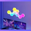 Kép 2/6 - BT Graffiti Wifi Hangvezérlés Hatszögletű játékhoz méhsejt, furcsa fényű tábla illesztő kvantum hangulatú fali lámpa