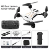 Kép 2/3 - GT3-PRO 2,4 GHz-es 4K kettős kamerás drón optikai áramlási pozicionáló kézmozdulatokkal fényképező LED-lámpákkal tárolótáskával - Fehér, 3 akkumulátor
