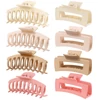 Kép 1/9 - Bestauty Plastic Matt Hair Claws Hajkapocs kombinált szett Egyszerű csúszásmentes hajfogó erős tartású elegáns női frizurához (8 db) - Stílus 6