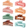 Kép 1/9 - Bestauty Plastic Matt Hair Claws Hajkapocs kombinált szett Egyszerű csúszásmentes hajfogó erős tartású elegáns női frizurához (8 db) - Stílus 8