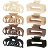 Kép 1/9 - Bestauty Plastic Matt Hair Claws Hajkapocs kombinált szett Egyszerű csúszásmentes hajfogó erős tartású elegáns női frizurához (8 db) - Stílus 1