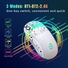 Kép 3/12 - hxsj T90 2.4G vezeték nélküli mechanikus egér, ergonómikus kialakítás, 10 millió billentyűleütés élettartam 3600 DPI 11 RGB világítási mód - Fehér