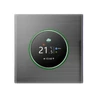 Kép 5/15 - WiFi intelligens termosztát színes képernyő, forgó fűtési termosztát háttérvilágítással/hőmérséklet/érzékelő/idő hőmérséklet-kalibrációs beállítással (kazánfűtés) - Szürke