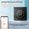 Kép 7/15 - WiFi intelligens termosztát színes képernyő, forgó fűtési termosztát háttérvilágítással/hőmérséklet/érzékelő/idő hőmérséklet-kalibrációs beállítással (kazánfűtés) - Szürke