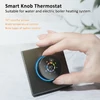 Kép 15/15 - WiFi intelligens termosztát színes képernyő, forgó fűtési termosztát háttérvilágítással/hőmérséklet/érzékelő/idő hőmérséklet-kalibrációs beállítással (kazánfűtés) - Szürke