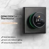 Kép 5/15 - WiFi intelligens termosztát színes képernyős forgó fűtési termosztát háttérvilágítással/hőmérséklet/érzékelő/idő hőmérséklet kalibrációs beállítással (elektromos fűtés) - Szürke