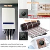 Kép 12/15 - WiFi intelligens termosztát színes képernyős forgó fűtési termosztát háttérvilágítással/hőmérséklet/érzékelő/idő hőmérséklet kalibrációs beállítással (elektromos fűtés) - Szürke