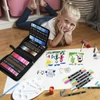 Kép 8/12 - Art Markers Set Kétvégű ecsettoll Ecset és finom hegyek 120 színes toll