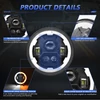 Kép 8/11 - 7 hüvelykes LED-es kerek fényszóró Hi/Lo sugárral, DRL-vel és borostyánsárga irányjelzővel autóhoz, motorkerékpárhoz - 1 db