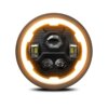 Kép 2/11 - 7 hüvelykes LED-es kerek fényszóró Hi/Lo sugárral, DRL-vel és borostyánsárga irányjelzővel autóhoz, motorkerékpárhoz - 2 db