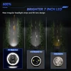 Kép 5/11 - 7 hüvelykes LED-es kerek fényszóró Hi/Lo sugárral, DRL-vel és borostyánsárga irányjelzővel autóhoz, motorkerékpárhoz - 2 db