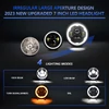 Kép 10/11 - 7 hüvelykes LED-es kerek fényszóró Hi/Lo sugárral, DRL-vel és borostyánsárga irányjelzővel autóhoz, motorkerékpárhoz - 2 db