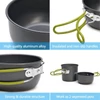 Kép 4/11 - Lixada Portable Mess Kit kemping főzőedény és serpenyő készlet - Zöld