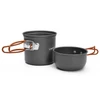 Kép 8/11 - Lixada Portable Mess Kit kemping főzőedény és serpenyő készlet - Narancs