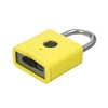 Kép 9/10 - T1004D Smart BT ujjlenyomatos lakat, újratölthető kulcs nélküli zár IP65 vízálló lopásgátló csomagtartó hátizsák zár - Sárga