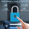 Kép 9/9 - T1004D Smart BT ujjlenyomatos lakat, újratölthető kulcs nélküli zár IP65 vízálló lopásgátló csomagtartó hátizsák zár - Kék