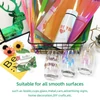 Kép 6/11 - 7 színű holografikus öntapadó kézműves vinil 30,5x30,5 cm 2 db transzferfóliával, amely kompatibilis a Cricut Silhouette Cameo matricákkal