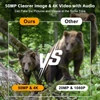 Kép 3/16 - Napenergiával működő éjszakai nyomkövető vadászkamera 50 MP 4K 2600 mAh beépített lítium akkumulátor 0,3 s kioldási idő 120° észlelési szög - memóriakártya nélkül