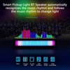 Kép 14/16 - M8 LED Beads Rhythm Light BT hangszóró kettős kürttel Színes hangérzékeny zenei atmoszféra fény hangdoboz