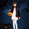 Kép 3/8 - Uniszex gyerek Halloween köpeny ökörszarv kapucnival Cosplay szerepjáték Party Cape jelmez - Fekete