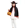 Kép 1/8 - Uniszex gyerek Halloween köpeny ökörszarv kapucnival Cosplay szerepjáték Party Cape jelmez - Fekete