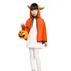 Kép 1/8 - Uniszex gyerek Halloween köpeny ökörszarv kapucnival Cosplay szerepjáték Party Cape jelmez - Narancs