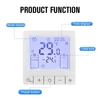 Kép 2/16 - Intelligens termosztát programozható hőmérséklet-szabályozáshoz IP20 védelem 24 órás időzített be/ki - 3A víz- és padló melegítés