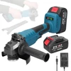 Kép 1/8 - 21V 125mm M14 elektromos sarokcsiszoló szerszám Többfunkciós lítium vágógép vágáshoz, polírozáshoz, kerámia, csempe, fa, kő, acél - 2 akkumulátor