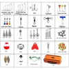 Kép 3/8 - Horgászkiegészítő készlet Tartozékdobozzal horgászhorgokkal súlyokkal Jig fejek hordó forgókkal (343db)