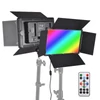 Kép 1/11 - 50 W-os kétszínű RGB Photography Light LED fénypanel fém Barndoors távirányítóval