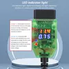 Kép 6/10 - Gépjárműakkumulátor tesztelő Dupla digitális feszültségáram OBD csatlakozó LED jelző magas szigetelésű ECU adatvédelem (12V)