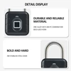 Kép 2/8 - Smart Lock Intelligens lakat csomagtartó ajtókhoz CR2032 gombcellás tápegységgel (ujjlenyomat-zár)